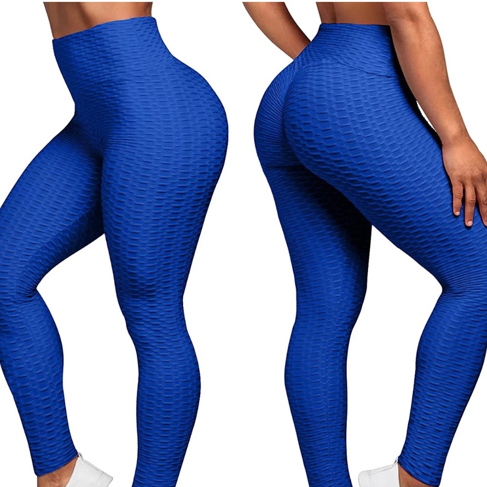 Blue Booty Lift High Waist Leggings